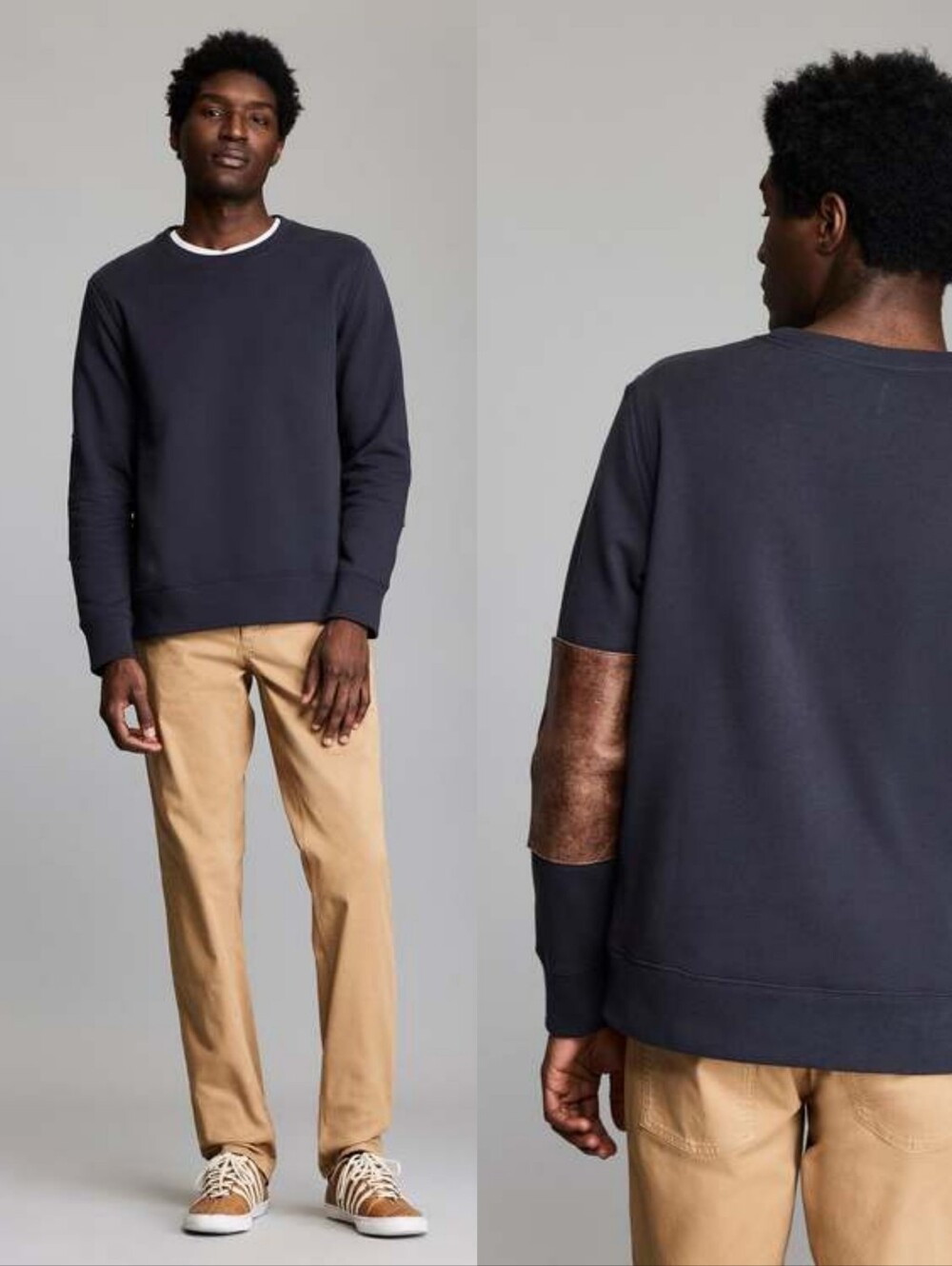 Billy Reid Dover Sweatshirt in a Dark Midnight color Size XXL